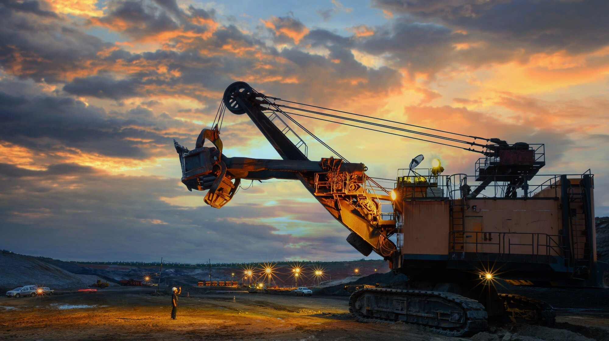 Excavator di lokasi proyek